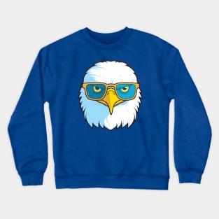 Bald Eagle Wearing Sunglasses Crewneck Sweatshirt